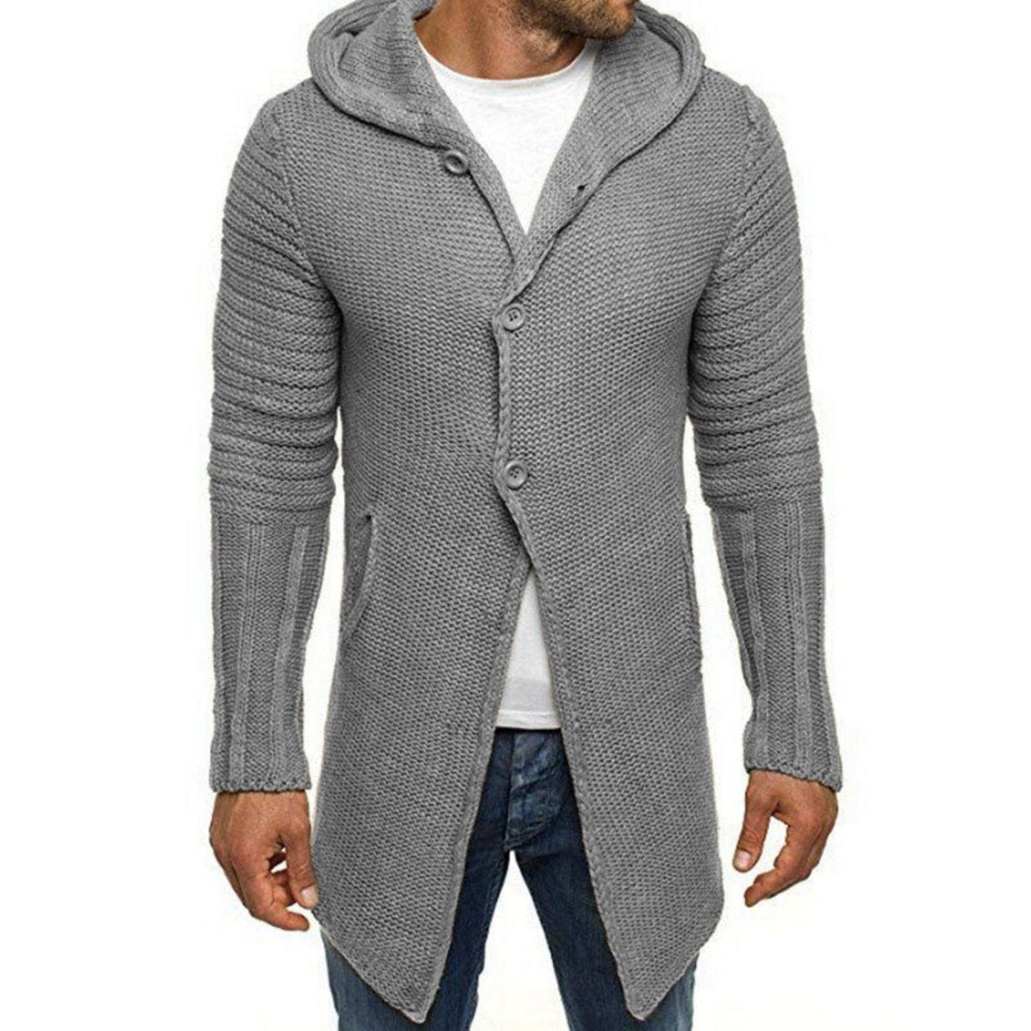 Marc - Long Cardigan with Hood - Casual - Made for - Ideal for Fall/Winter