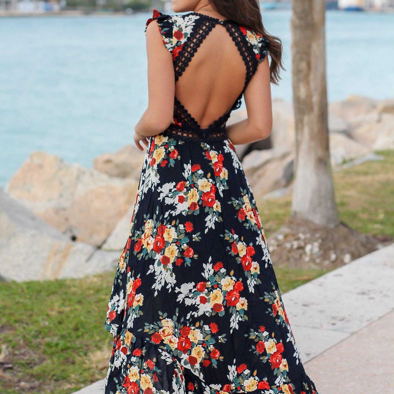 Fallon - Maxi Dress - Boho - Material - Great for Casual Days
