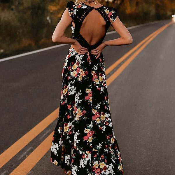 Fallon - Maxi Dress - Boho - Material - Great for Casual Days
