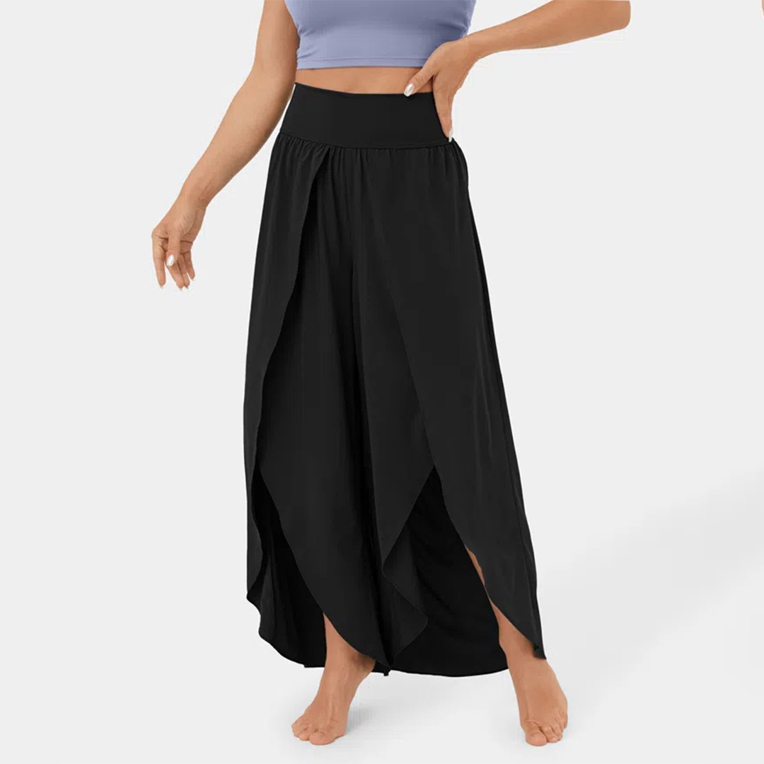 India - Women's Flare Trousers - Chic - Fabric - Great for Casual Days