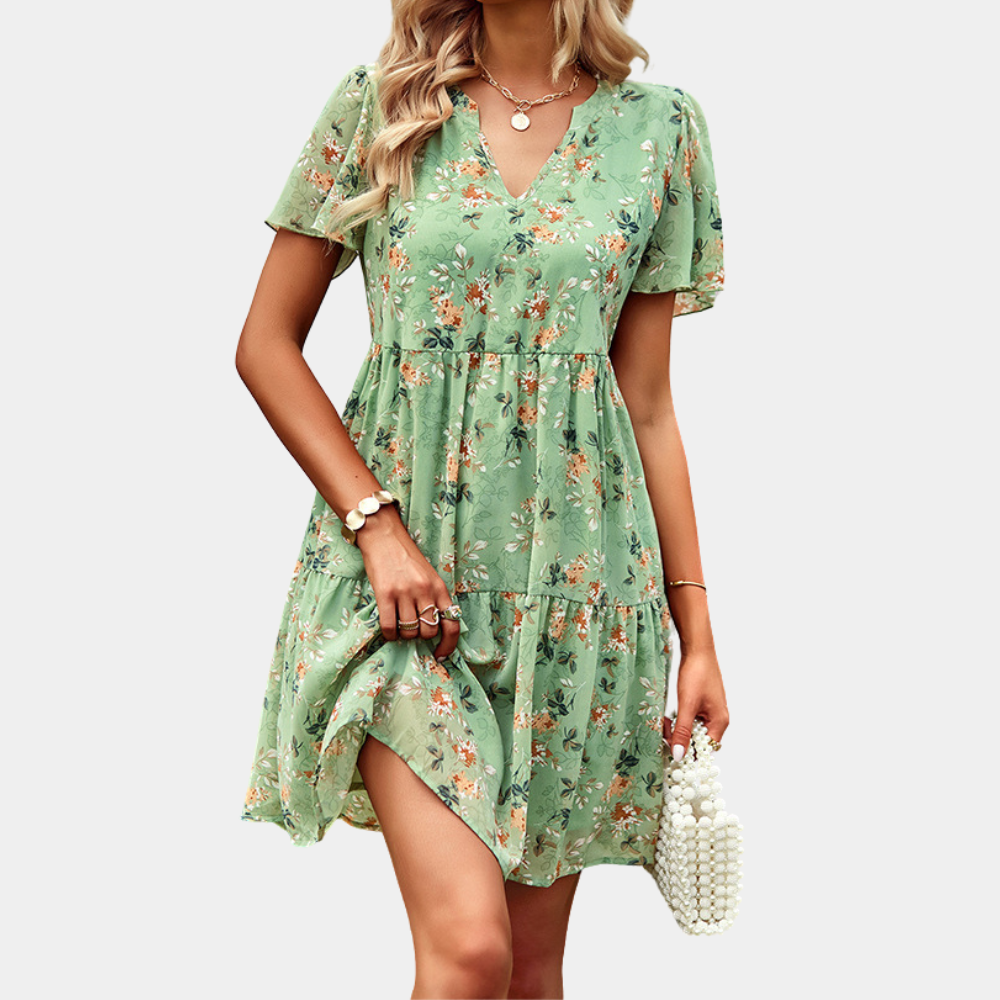 Coral - Mini Dress - Casual - Modern Style - Ideal for Summer
