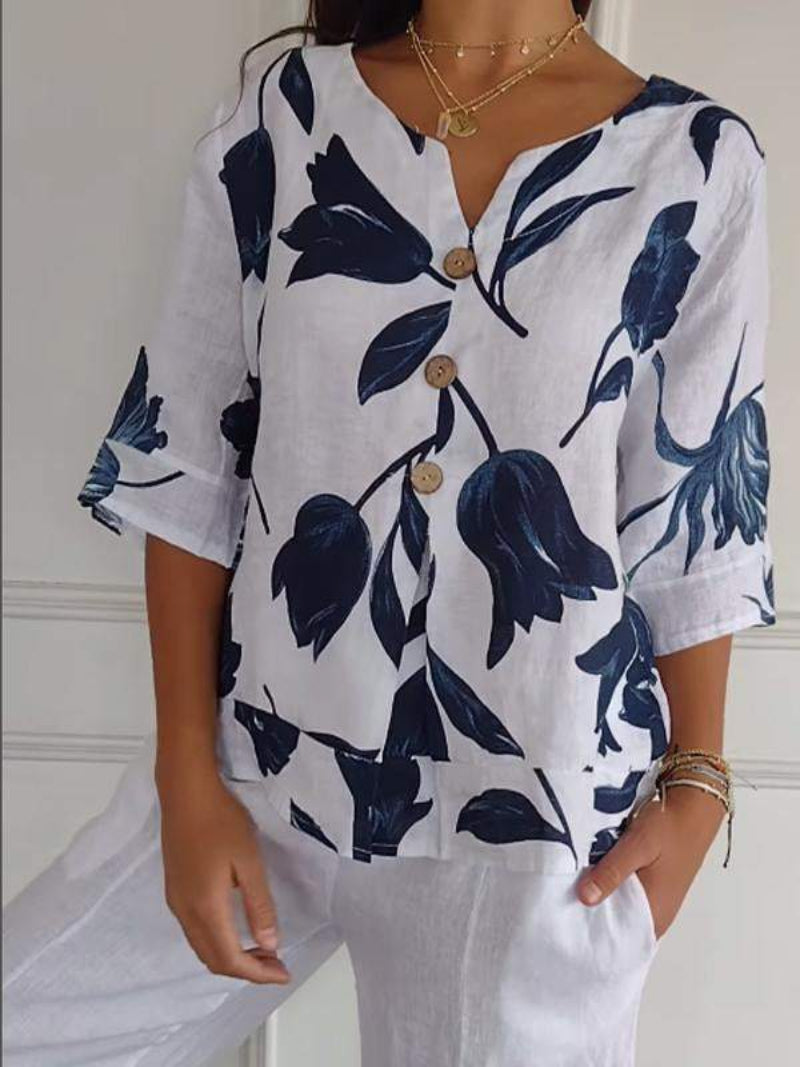 Estien - Breathable Button-Up Shirt for Women