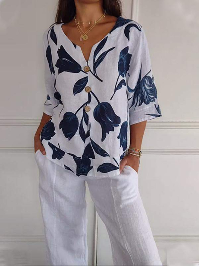 Estien - Breathable Button-Up Shirt for Women