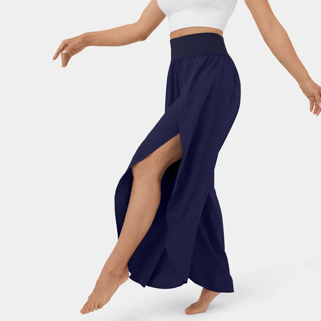 India - Women's Flare Trousers - Chic - Fabric - Great for Casual Days