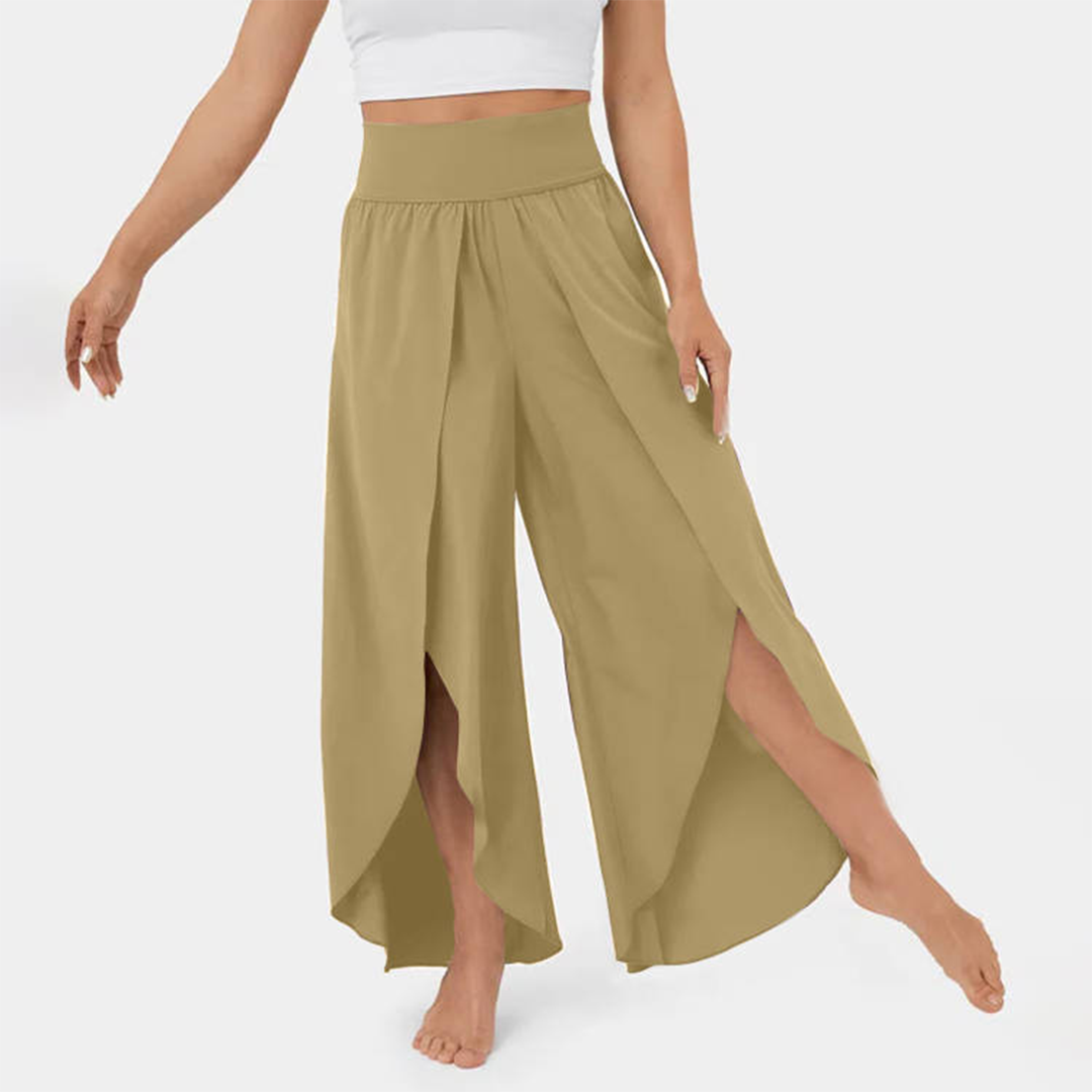 India - Women's Flare Trousers - Chic - Fabric - Great for Casual Days