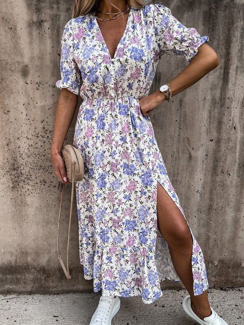 Women's Elegant Lightweight Maxi Dress with Flowing Cut-4