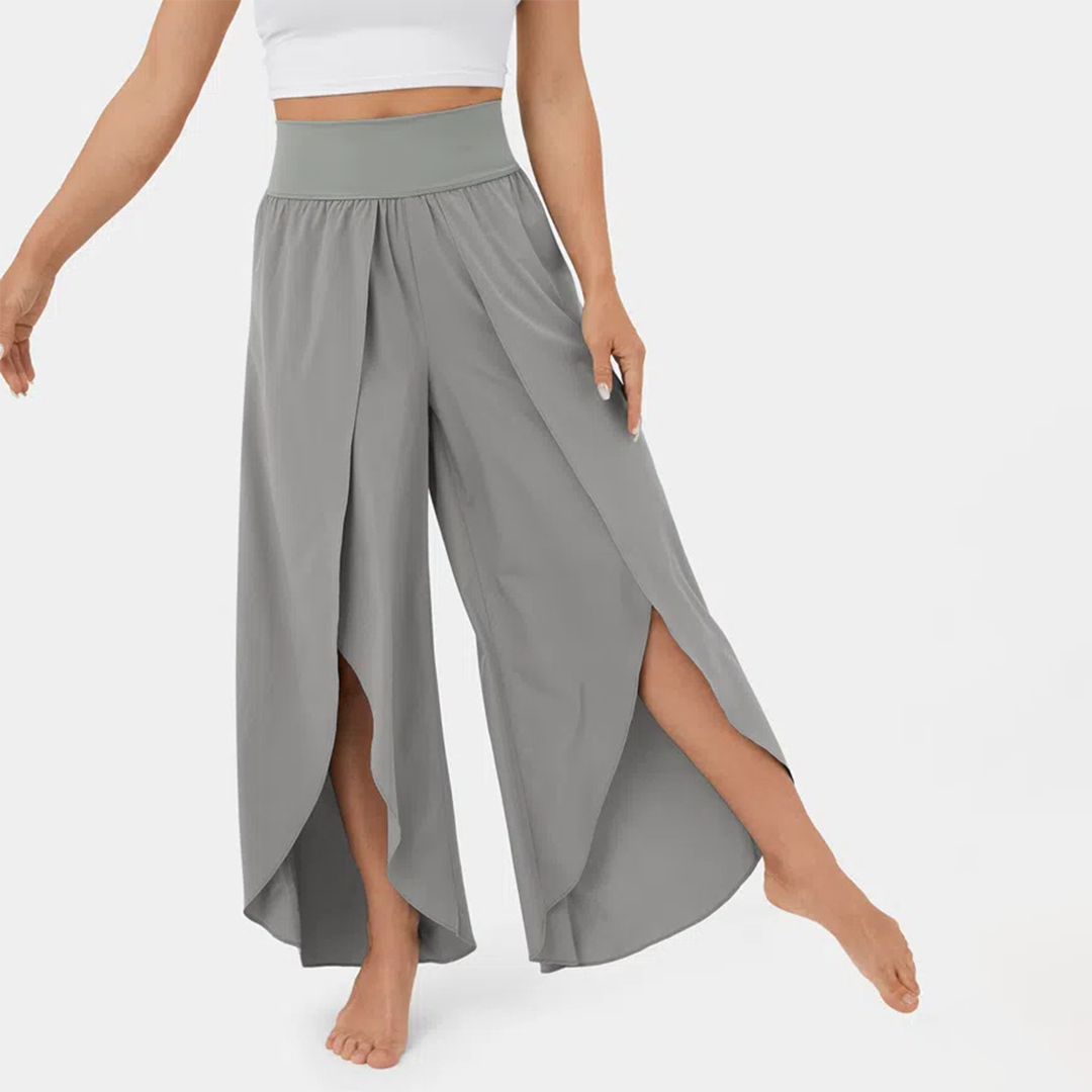 India - Women's Flare Trousers - Chic - Fabric - Great for Casual Days