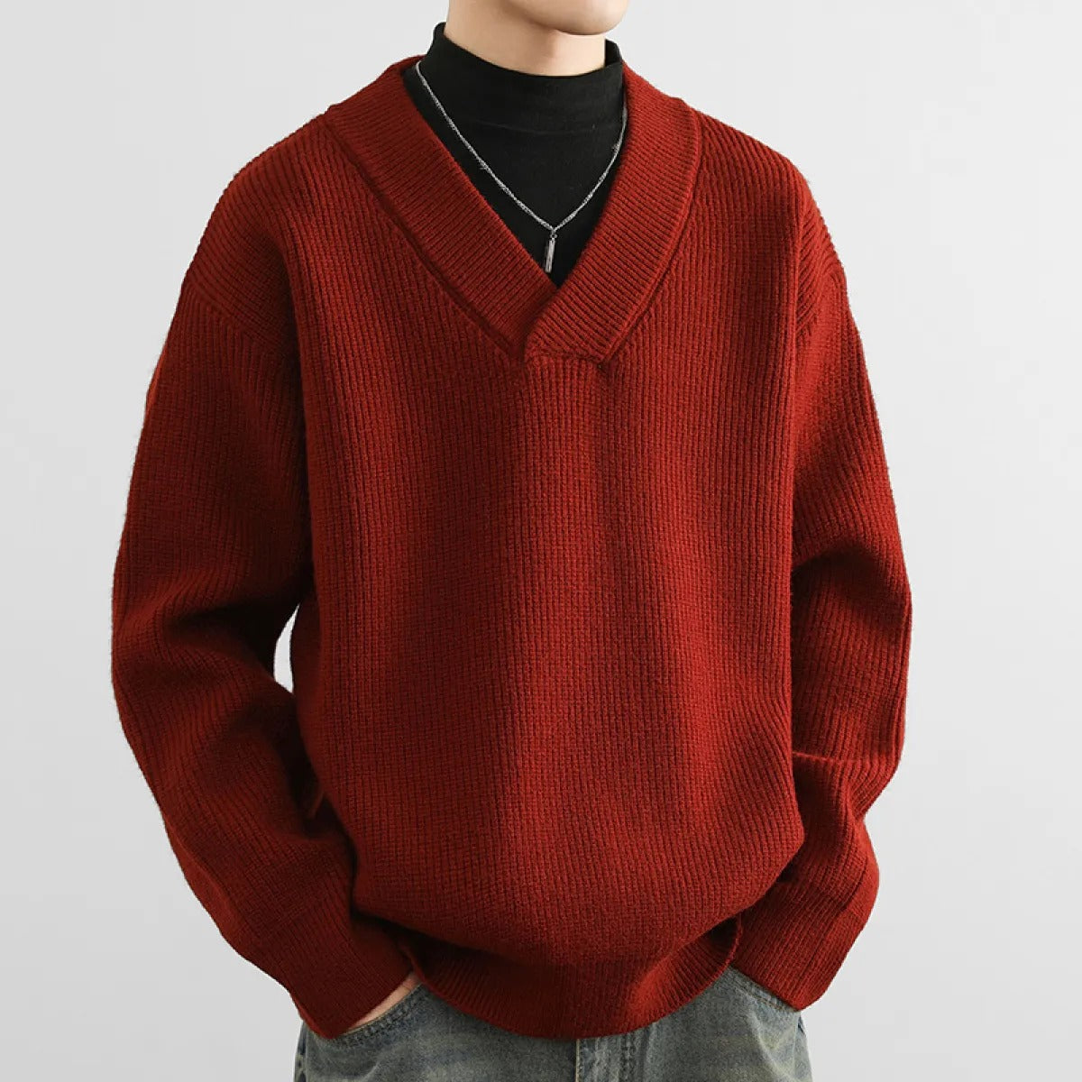Boris - V-neck Sweater - Classic - Fashionable - Ideal for Autumn/Winter