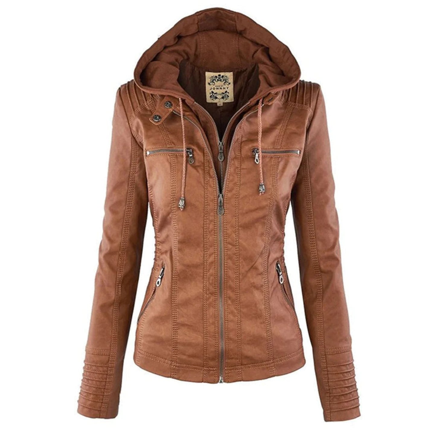 Janice - jacket with hood - Chic - Fashionable - Ideal for Autumn/Winter