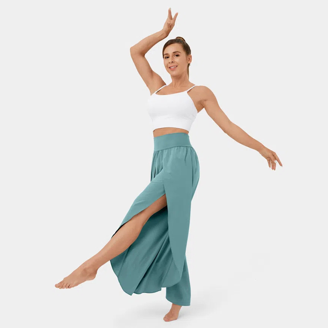 India - Women's Flare Trousers - Chic - Fabric - Great for Casual Days