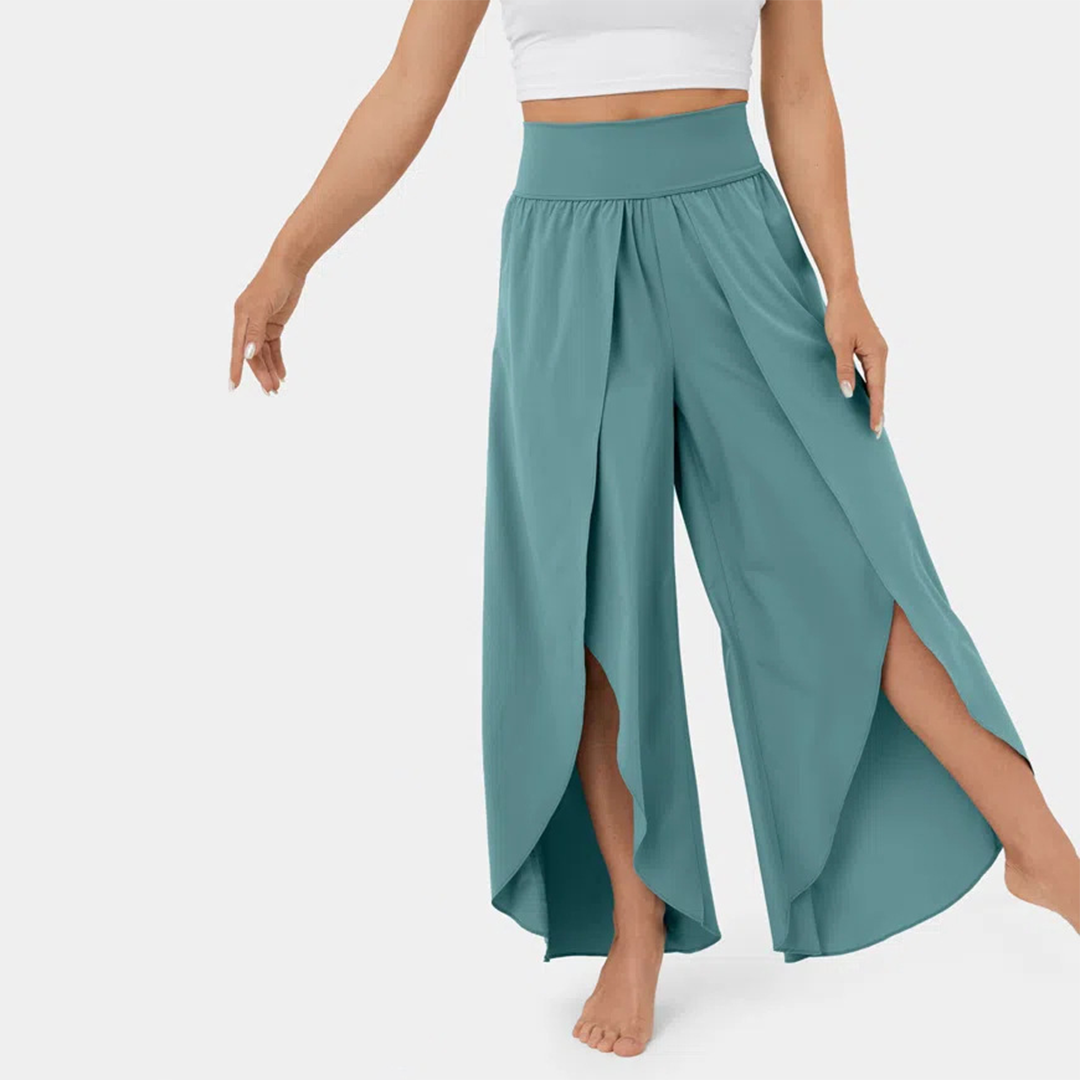 India - Women's Flare Trousers - Chic - Fabric - Great for Casual Days