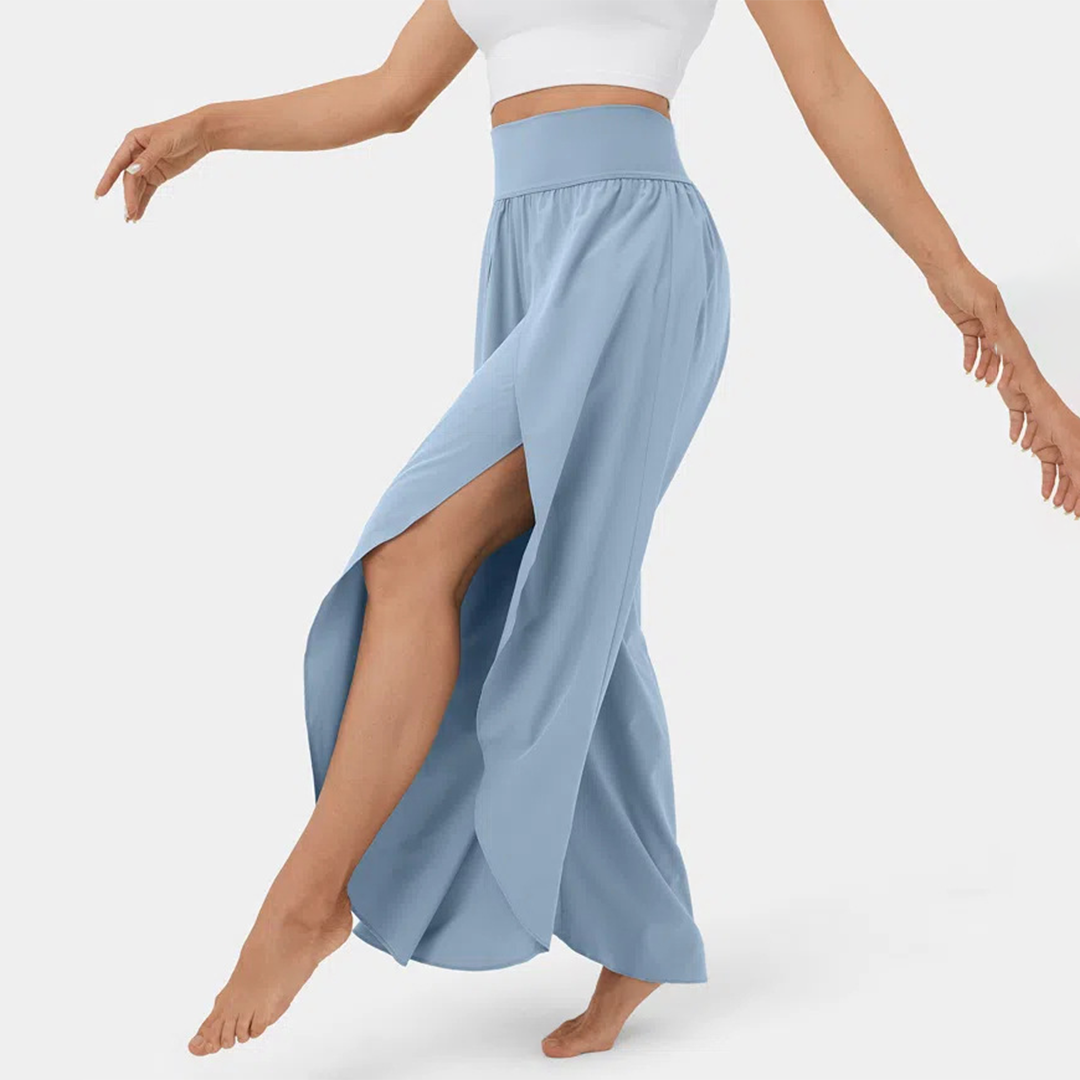 India - Women's Flare Trousers - Chic - Fabric - Great for Casual Days