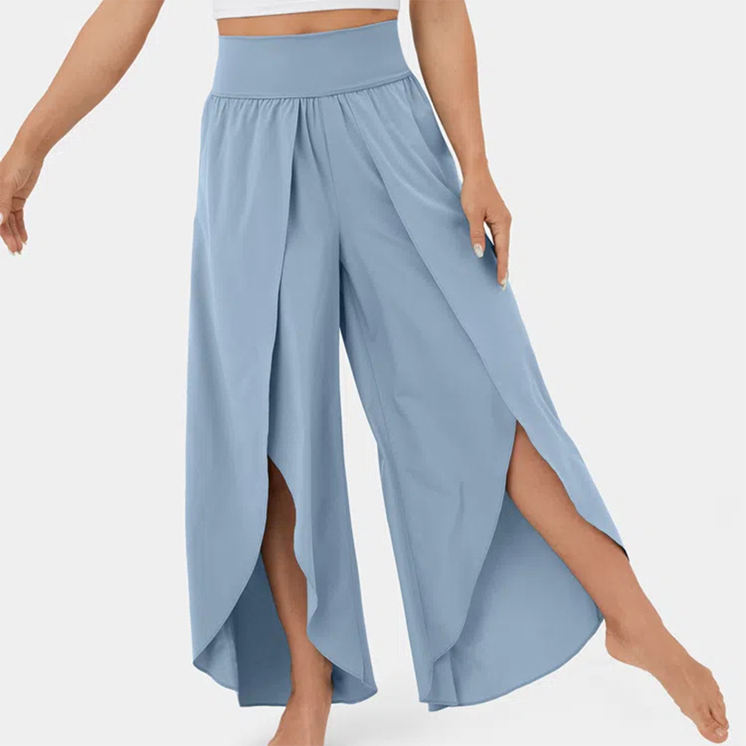 India - Women's Flare Trousers - Chic - Fabric - Great for Casual Days