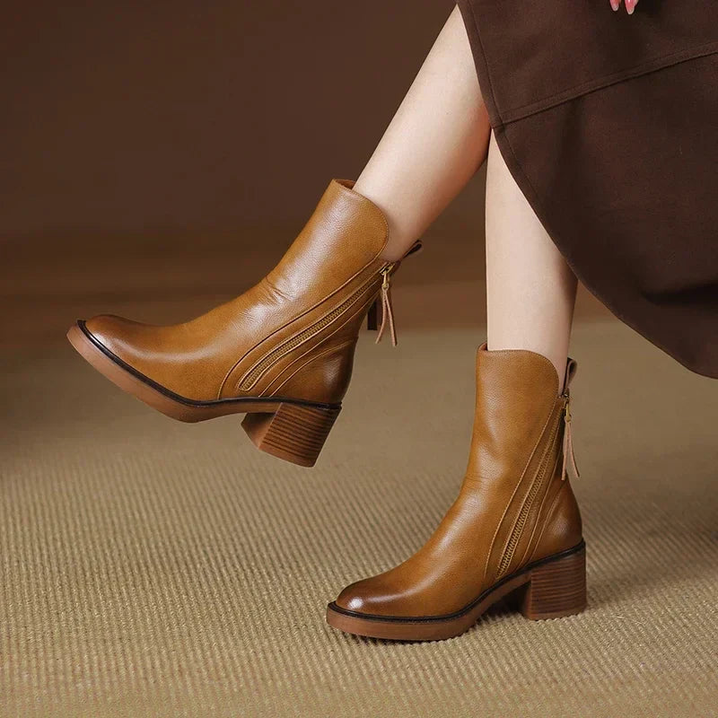 Alani - Premium Leather Ankle Boots for Women