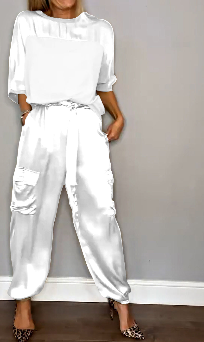 Luvette - Elegant Satin Outfit Set for Women