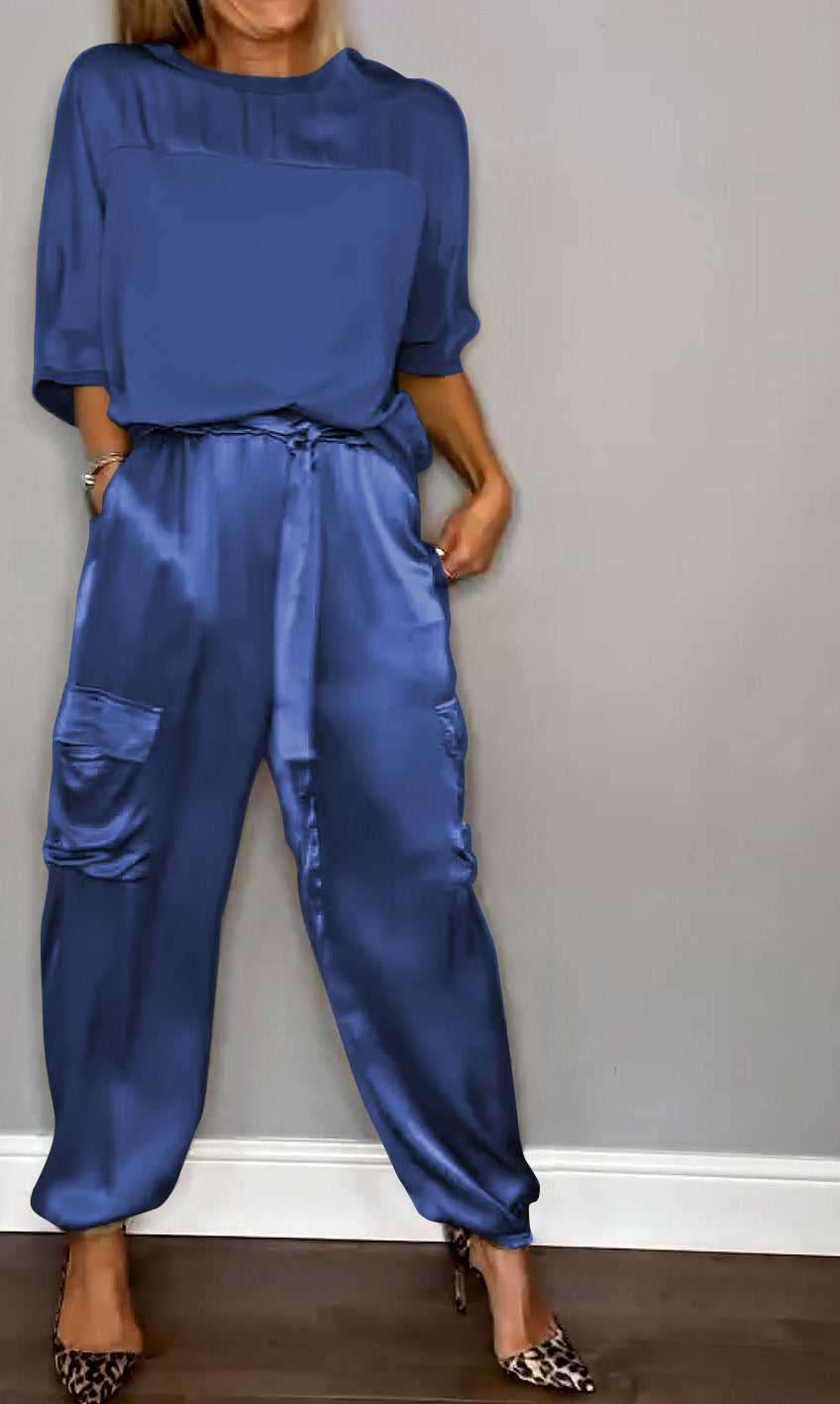 Luvette - Elegant Satin Outfit Set for Women