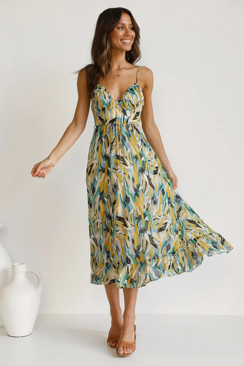 Aaliyah - Vibrant Summer Midi Dress for Women