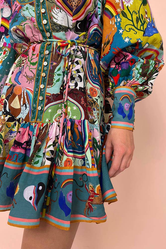 Faiola - Floral Summer Mini Dress for Women