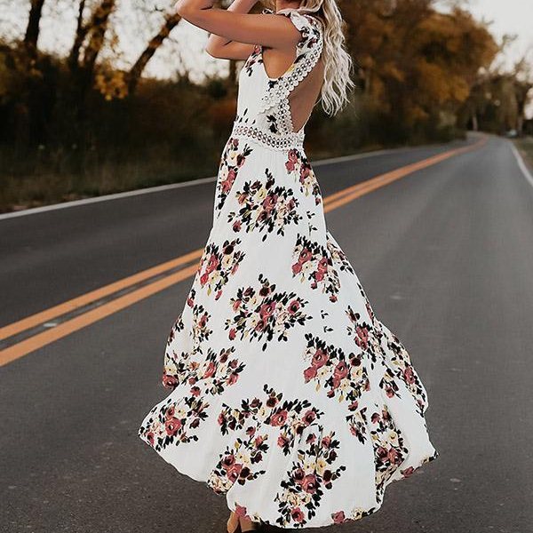 Fallon - Maxi Dress - Boho - Material - Great for Casual Days
