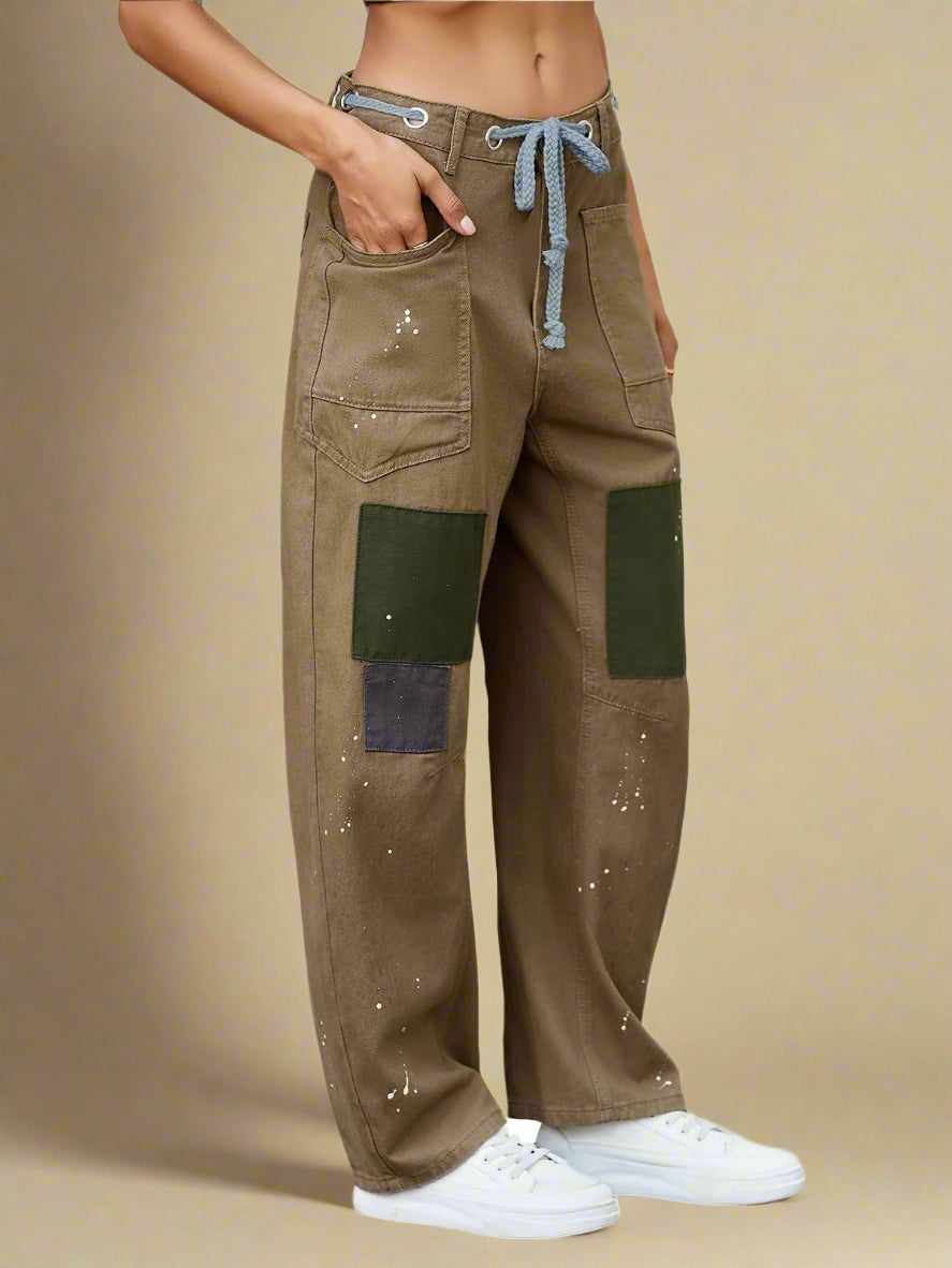 Zuri - Artistic Flowy Wide Leg Trousers for Women