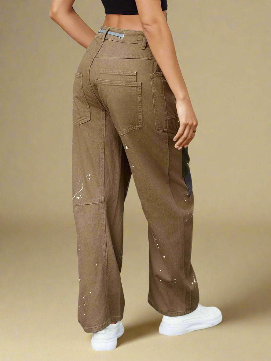 Zuri - Artistic Flowy Wide Leg Trousers for Women