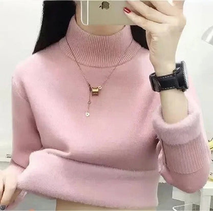 Women's Turtleneck Jumper with Fleece Lining | Ideal for Autumn/Winter
