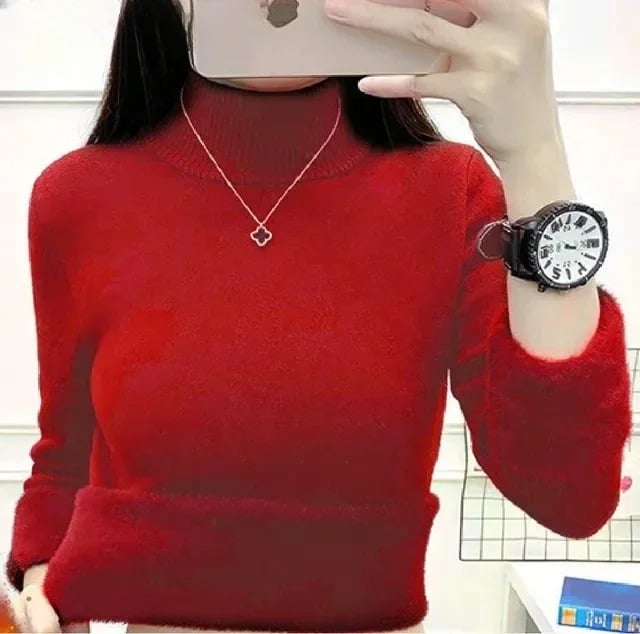 Women's Turtleneck Jumper with Fleece Lining | Ideal for Autumn/Winter