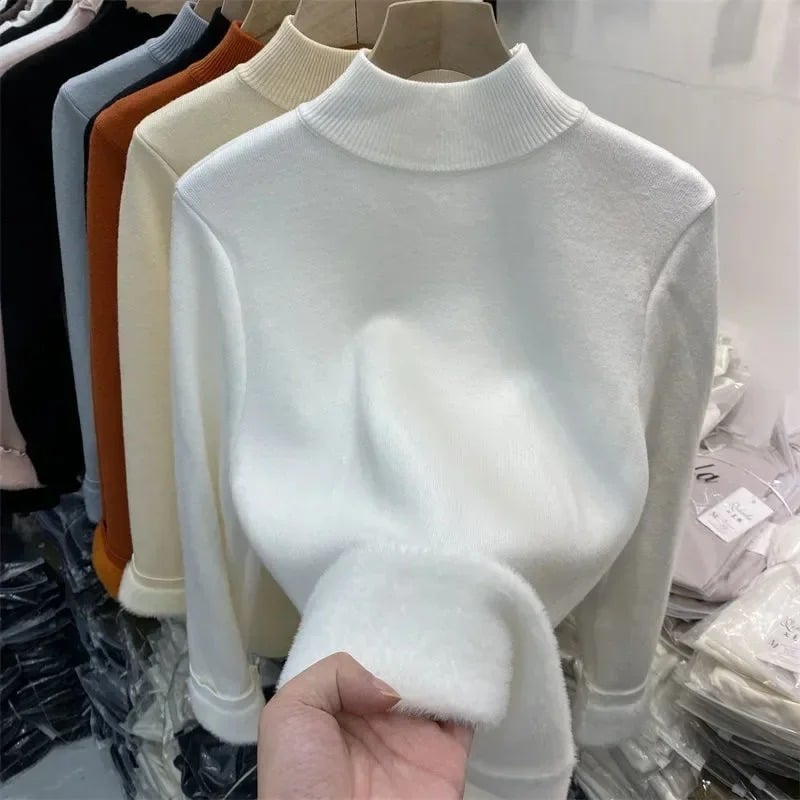 Women's Turtleneck Jumper with Fleece Lining | Ideal for Autumn/Winter