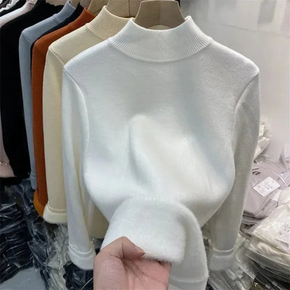 Women's Turtleneck Jumper with Fleece Lining | Ideal for Autumn/Winter