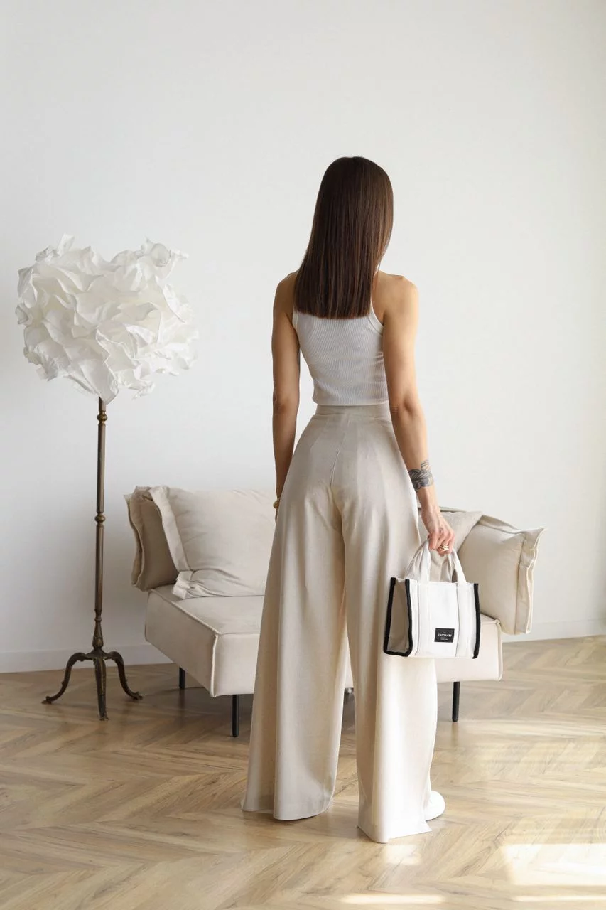Tinsley - Relaxed Wide Leg Linen Pants for Women