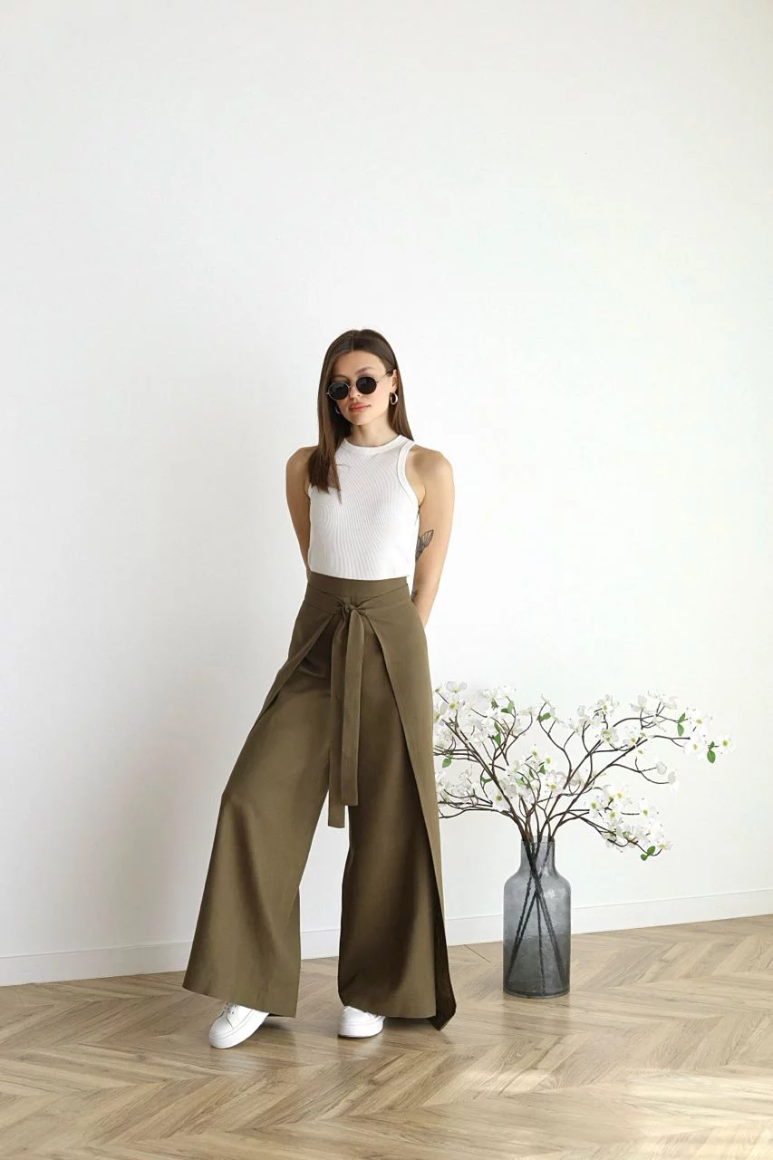 Tinsley - Relaxed Wide Leg Linen Pants for Women