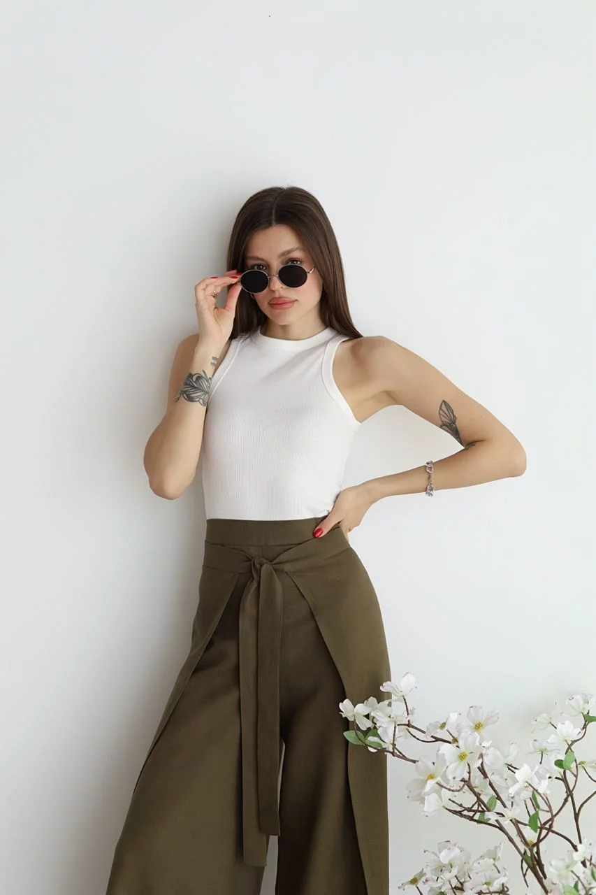 Tinsley - Relaxed Wide Leg Linen Pants for Women
