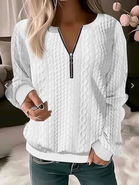 Molly - Sweater with zipper - Casual - Fabric - Ideal for Autumn