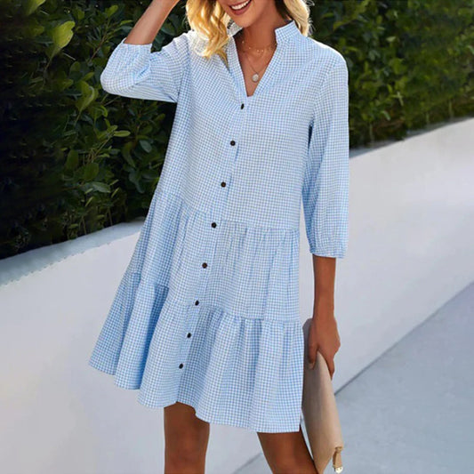 Bridget - Short Dress - Classic - Blended Fabric - Ideal for Summer