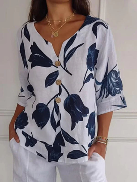 Estien - Breathable Button-Up Shirt for Women