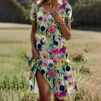 Aloura - Breathable Summer Midi Dress for Women