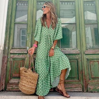 Quinnley - Geometric Maxi Dress for Women