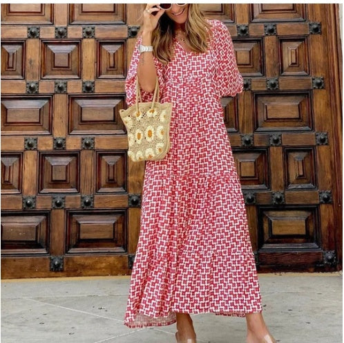 Quinnley - Geometric Maxi Dress for Women