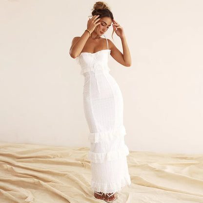Ashlei - Elegant Spaghetti Strap Maxi Dress for Women