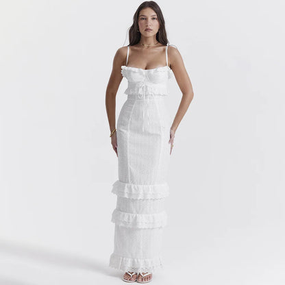 Ashlei - Elegant Spaghetti Strap Maxi Dress for Women