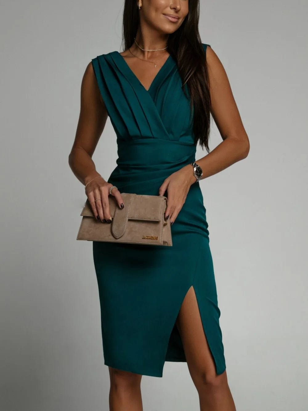 Azaria - Elegant Bodycon Midi Dress for Women