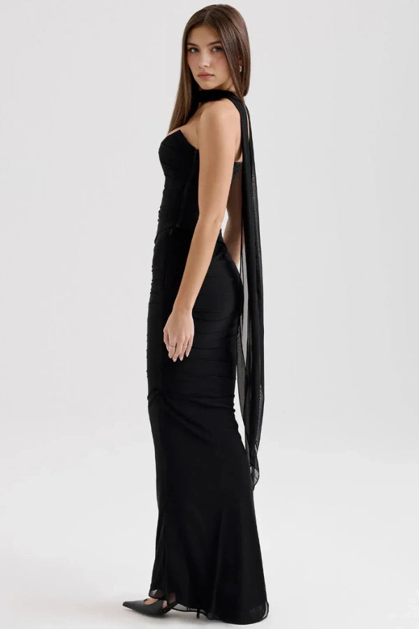 Austyn - Luxurious Mesh Cocktail Maxi Dress for Women
