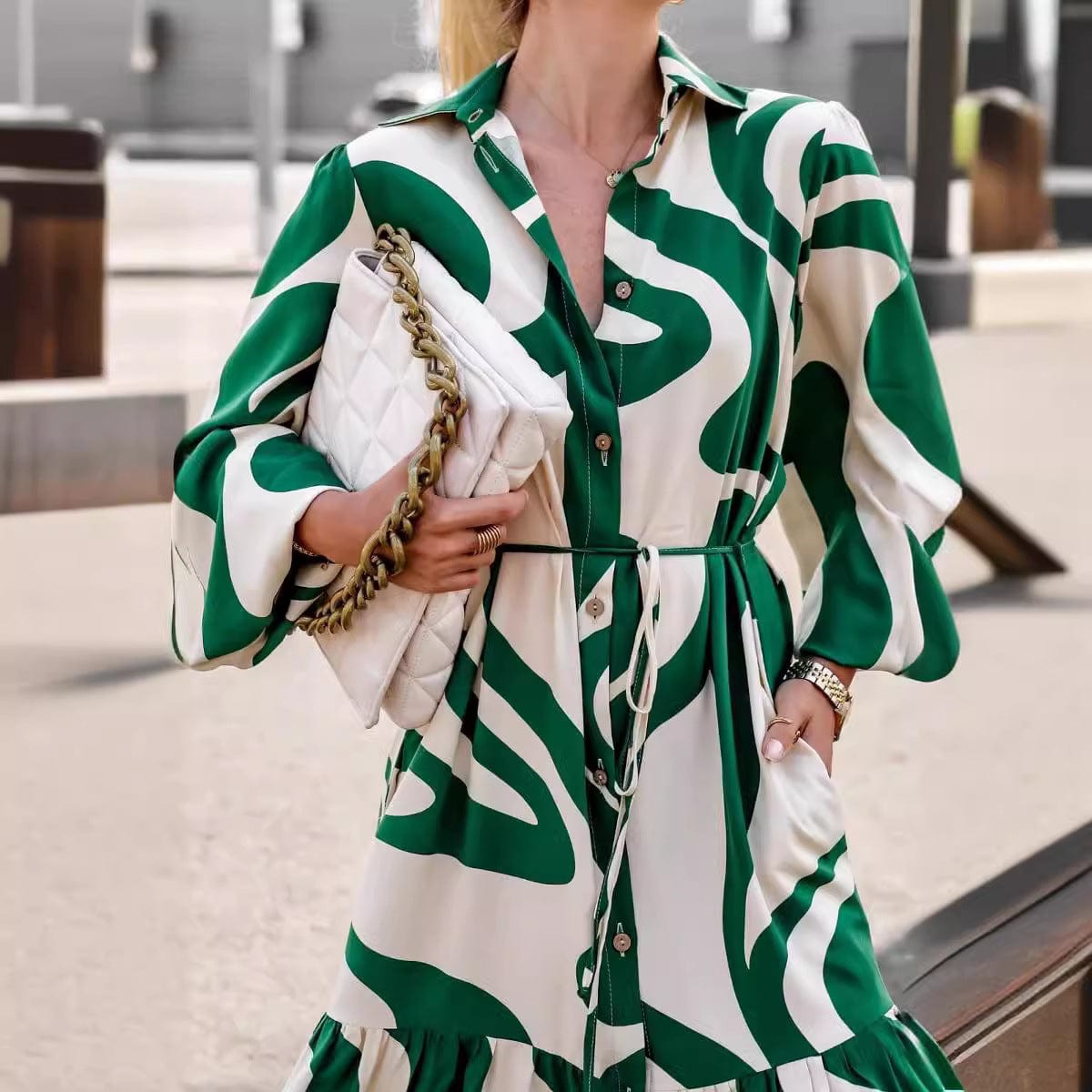 Summer - Maxi Dress - Elegant - Material - For Formal Occasions