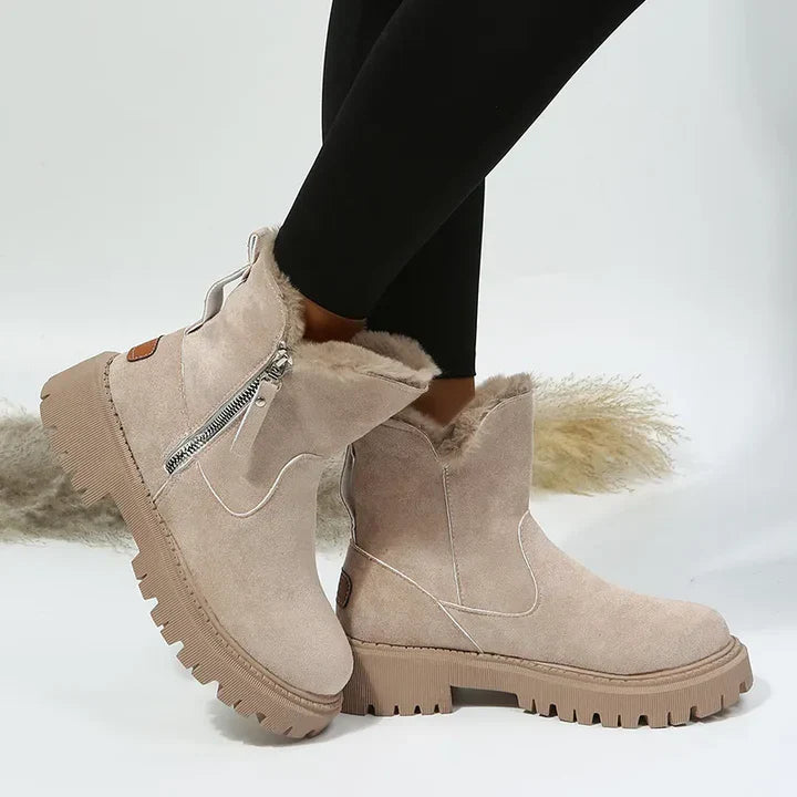 Stylish Casual Flat Ankle Boots with Zipper for Women | Great for Casual Days