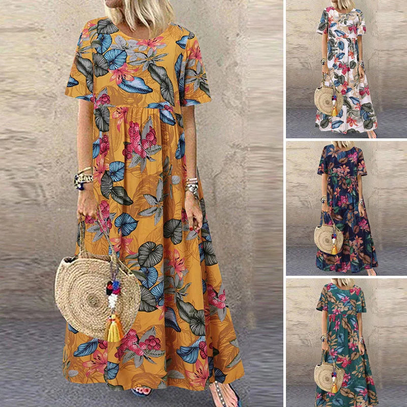 Anais - Maxi Dress - Boho - Material - Ideal for Summer