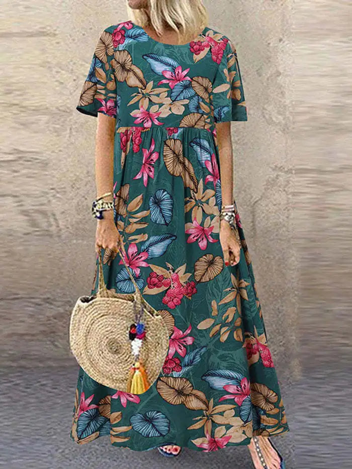 Anais - Maxi Dress - Boho - Material - Ideal for Summer
