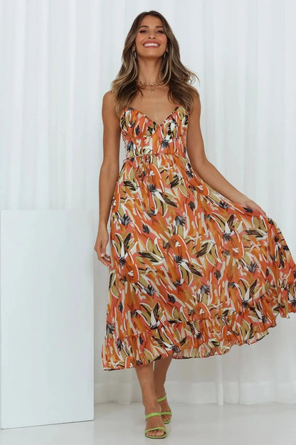 Aaliyah - Vibrant Summer Midi Dress for Women