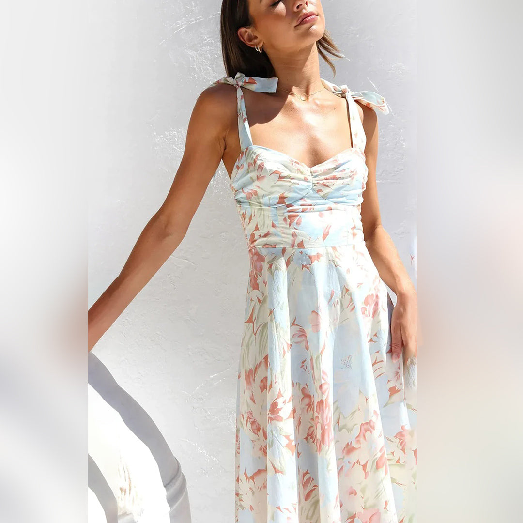 Lana - Midi Dress - Elegant - Fiber - Ideal for Summer