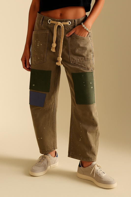 Zuri - Artistic Flowy Wide Leg Trousers for Women