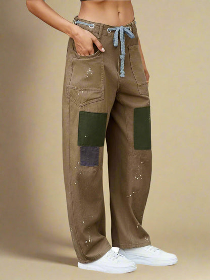 Zuri - Artistic Flowy Wide Leg Trousers for Women
